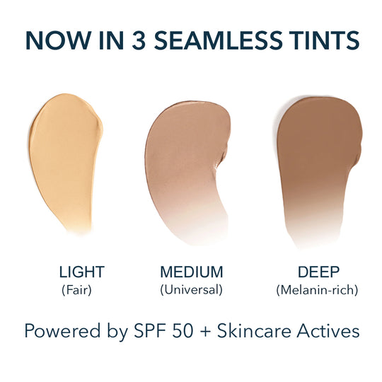 Tinted Mineral Face Moisturizer SPF 50 - Zinc Oxide, Peptide & Ceramide Complex